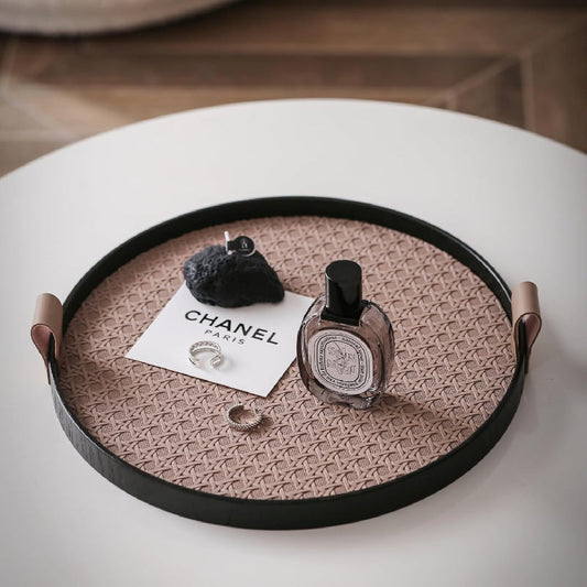 Plateau en cuir vintage – Organisateur élégant pour la maison et le bureau