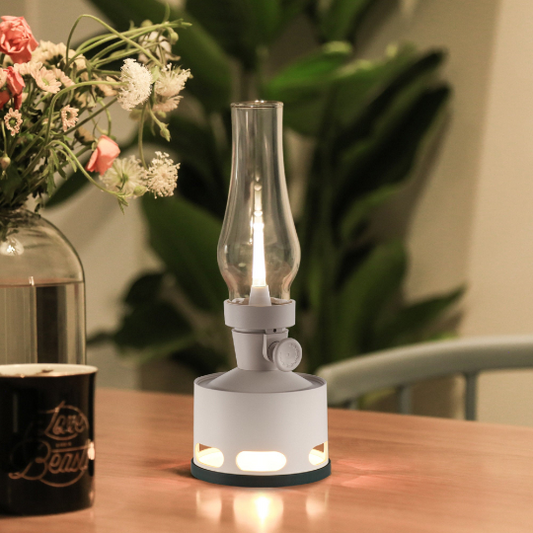 Lampe LED vintage de Hans Johansson – Design nostalgique avec technologie LED moderne, rechargeable par USB-C