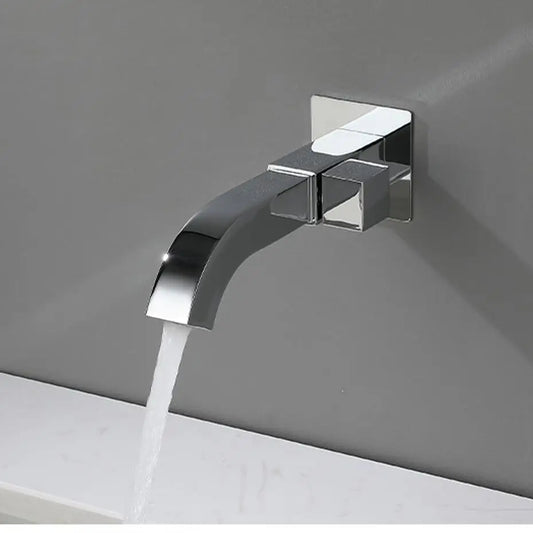 Robinet mural moderne en laiton – Design élégant avec des options de finition polyvalentes
