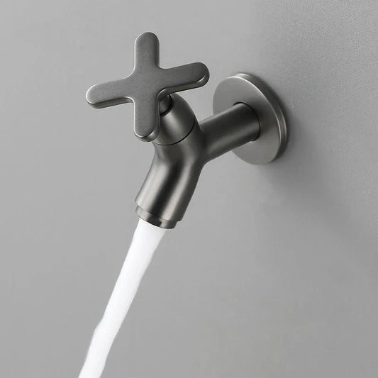 Robinet en laiton monté sur mur – Mélangeur monocommande durable pour espaces intérieurs et extérieurs