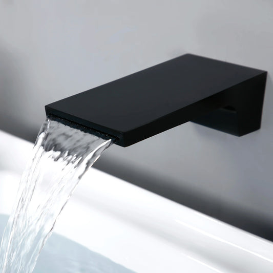 Robinet de lavabo mural en cascade – Robinet de salle de bain moderne en laiton avec mélangeur à levier unique