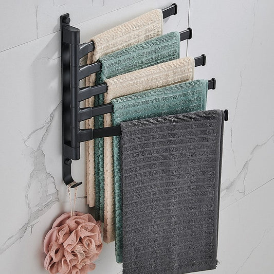 Étagère à serviettes murale – Design compact à 5 bras – Métal mat moderne