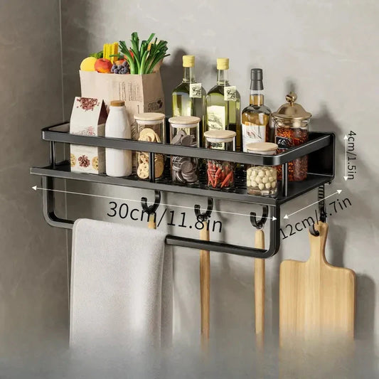 Étagère de cuisine murale – Solution de rangement élégante et gain de place