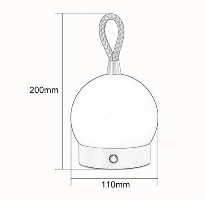 Lampe de table LED sans fil et étanche – Design orb portable avec fonction de charge rapide, pour intérieur et extérieur