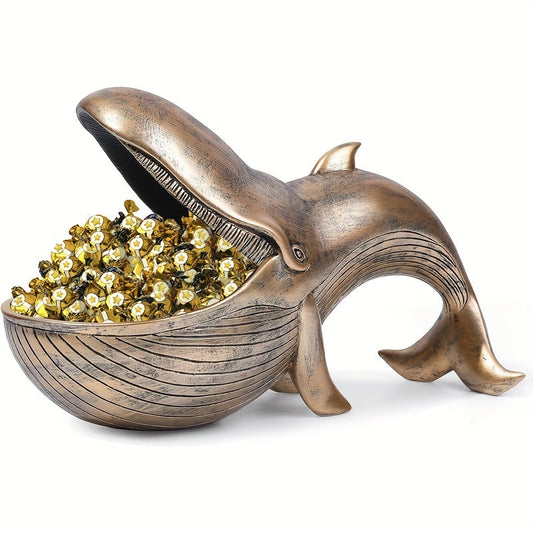 WhaleServe Bonbonnière – Décor de baleine ludique pour bonbons, clés et rangement