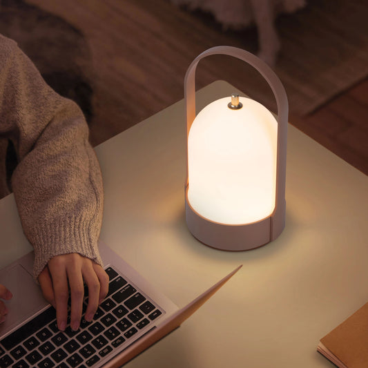Lampe de table rechargeable avec variation tactile - lumière LED 3000K, 4 niveaux de luminosité, batterie 4000mAh