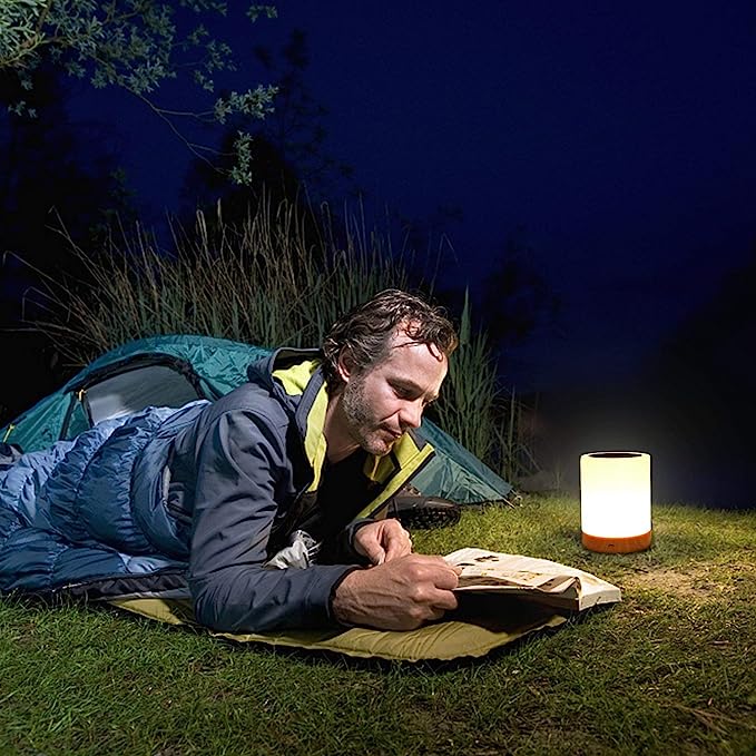 Lampe de nuit LED rechargeable avec contrôle tactile – Lumière d'ambiance dimmable avec modes RGB et blanc chaud