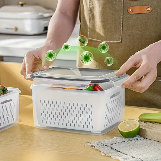 Contenants alimentaires réutilisables et étanches – Ensemble de 4 pour viande, fruits et légumes