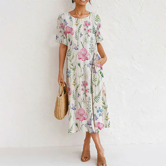 Robe Élégante Imprimée – Femme – Florina