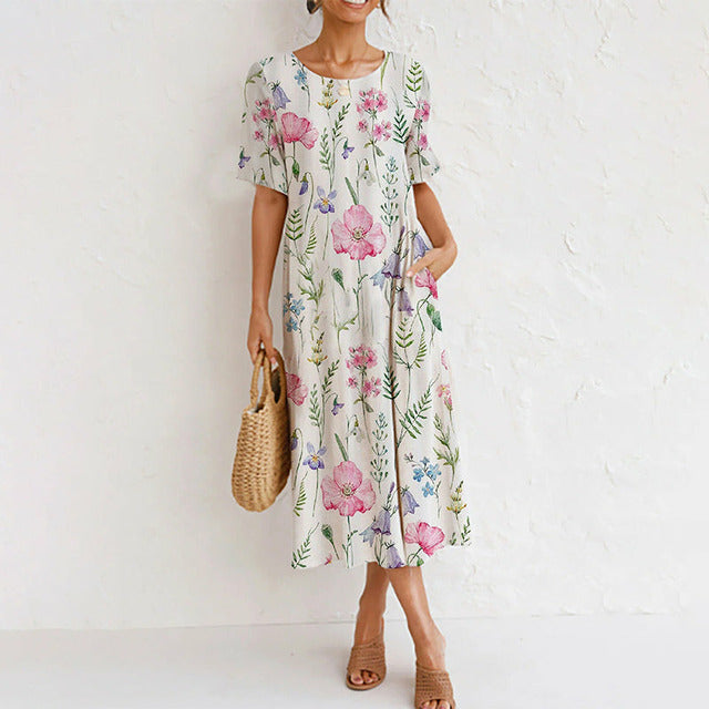 Robe Élégante Imprimée – Femme – Florina