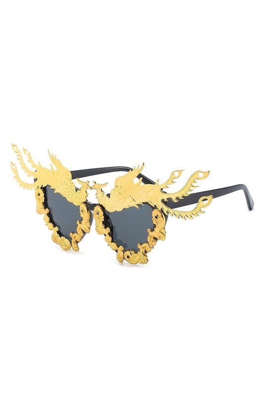 Lunettes de soleil esthétiques Dragon et Phénix