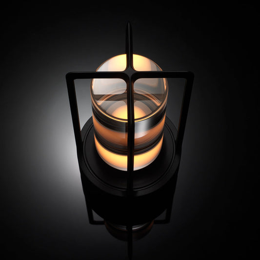 Lampe de table LED rechargeable moderne au style rétro – Design en aluminium portable