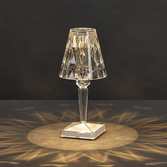 Lampe de table en verre diamant fascinante