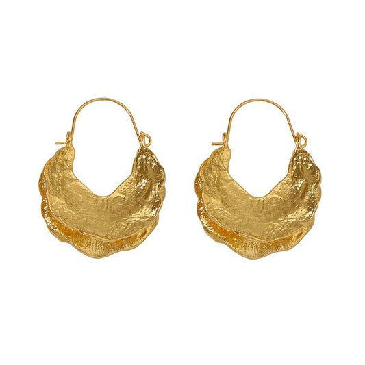 Boucles d'oreilles rondes en panier peul