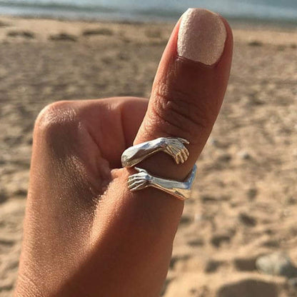 Bague en Argent Étreinte