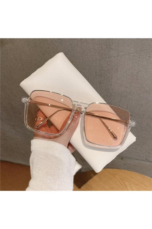 Lunettes de soleil carrées en métal Baddie