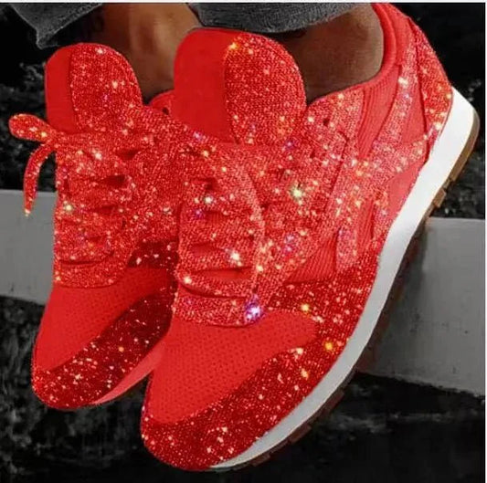 Baskets Éblouissantes en Paillettes pour Femmes