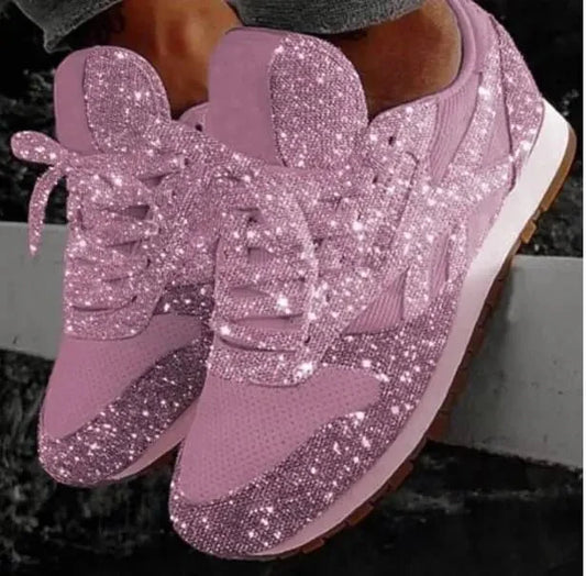 Baskets Éblouissantes en Paillettes pour Femmes