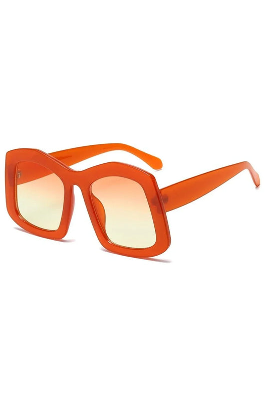 Lunettes de soleil carrées à grand dégradé