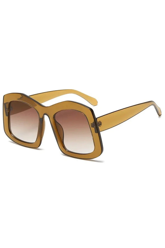 Lunettes de soleil carrées à grand dégradé