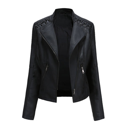 Veste de motard pour femmes en cuir imitation - look détendu et cool pour chaque saison