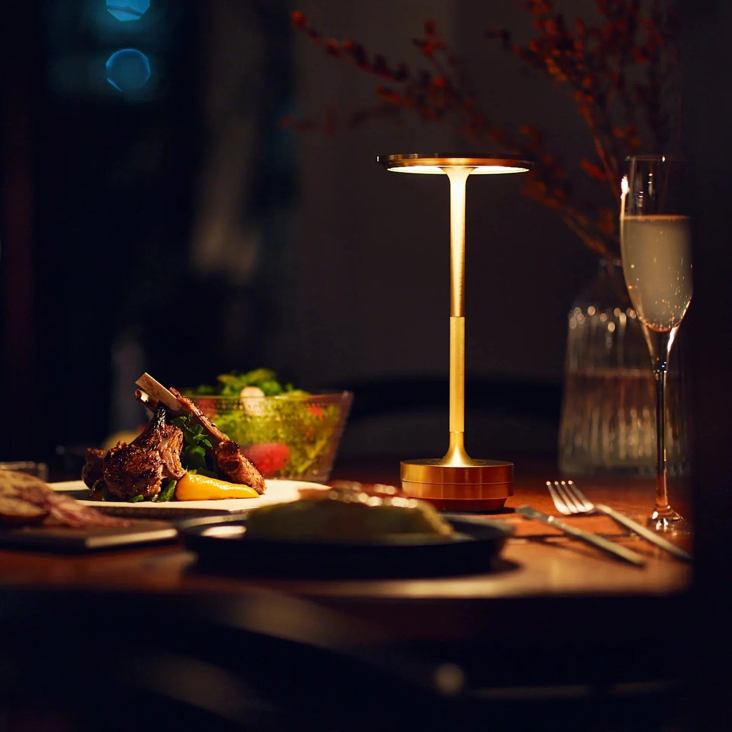 Lampe de table sans fil rechargeable – Portable et avec contrôle tactile