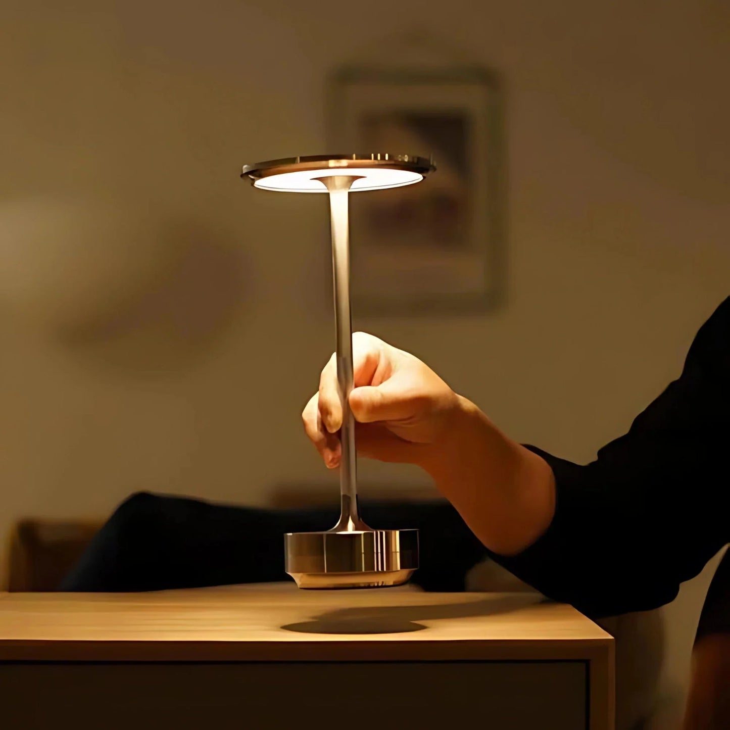 Lampe de table sans fil rechargeable – Portable et avec contrôle tactile