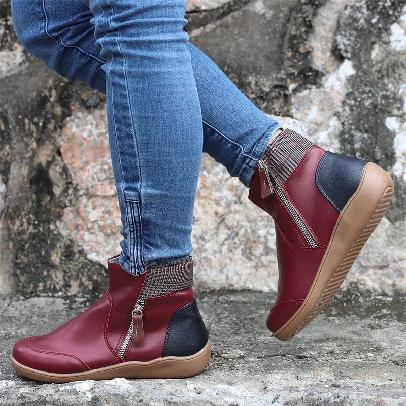Bottes Confortables et Étanches en Couleur Marron pour Femmes