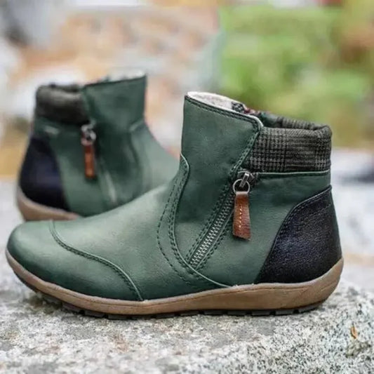 Bottes Confortables et Étanches en Couleur Marron pour Femmes