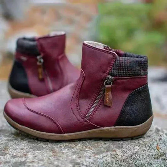 Bottes Confortables et Étanches en Couleur Marron pour Femmes
