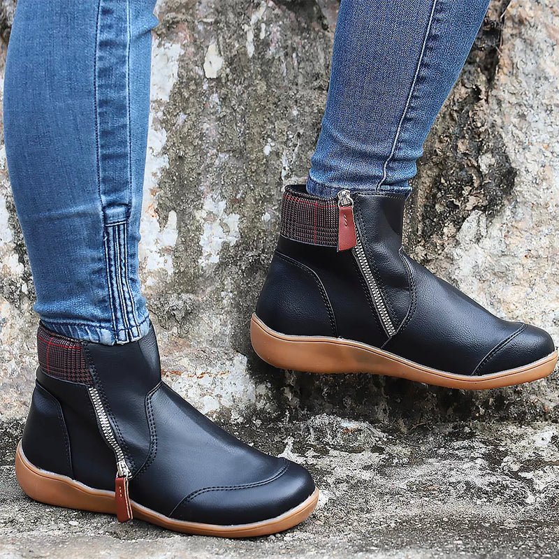 Bottes Confortables et Étanches en Couleur Marron pour Femmes