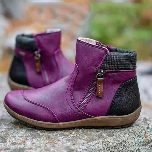 Bottes Confortables et Étanches en Couleur Marron pour Femmes
