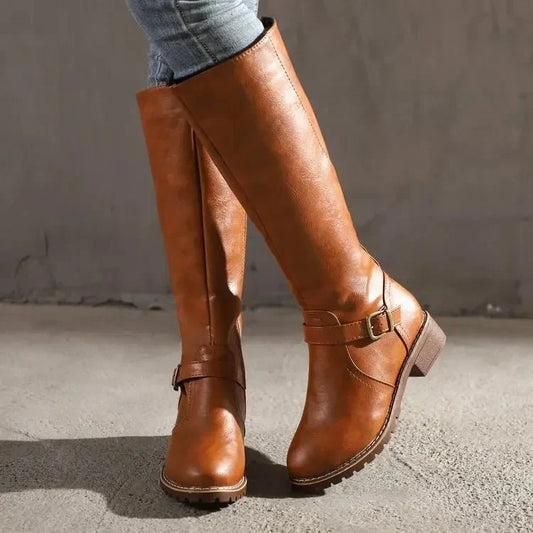 Bottes Élégantes en Cuir pour Femmes