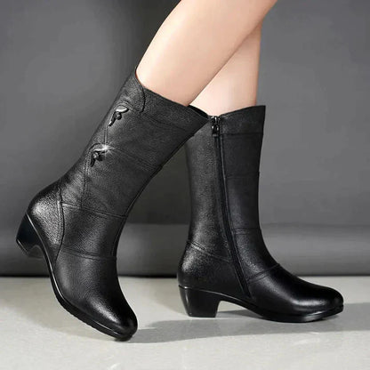Bottes Élégantes en PU pour Femmes