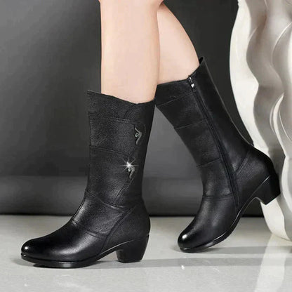 Bottes Élégantes en PU pour Femmes