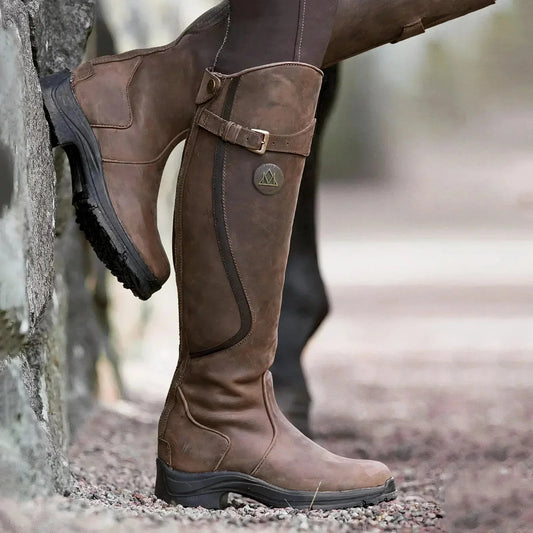 Bottes Imperméables avec Boucles Sous le Genou