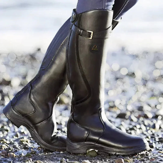 Bottes Imperméables avec Boucles Sous le Genou