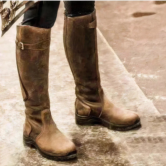 Bottes Imperméables avec Boucles Sous le Genou
