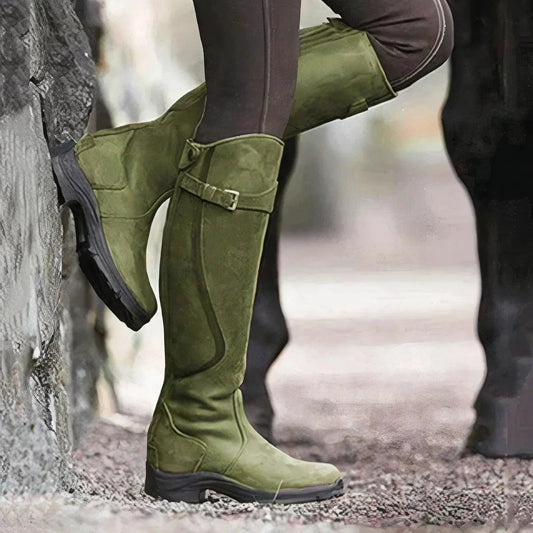 Bottes Imperméables avec Boucles Sous le Genou