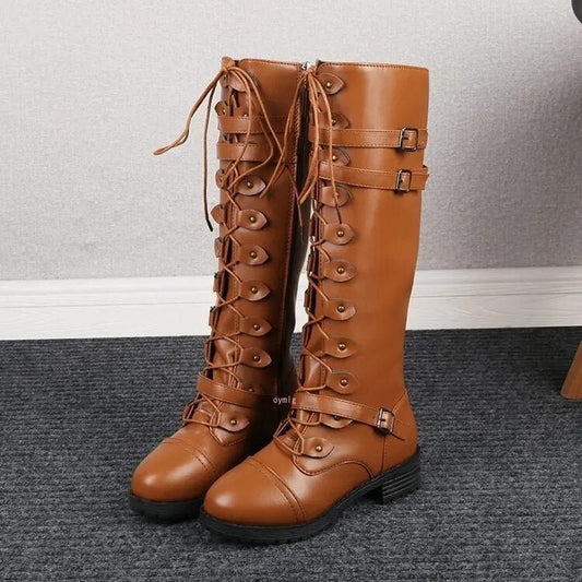 Bottes Retro Chic à Talon pour Femmes