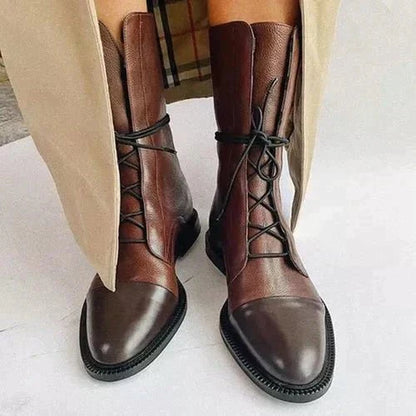 Bottes Vintage Élégantes à Talons pour Femmes