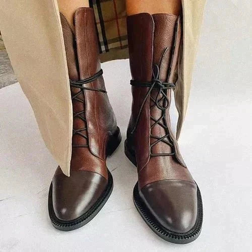 Bottes Vintage Élégantes à Talons pour Femmes