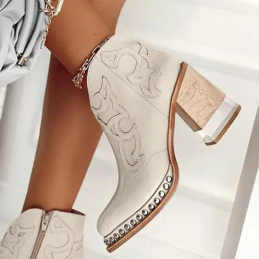 Bottines Élégantes en PU pour Femmes