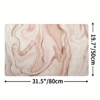 Tapis de bain antidérapant en marbre Fien – Confort luxueux et sécurité pour votre salle de bain
