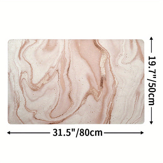 Tapis de bain antidérapant en marbre Fien – Confort luxueux et sécurité pour votre salle de bain