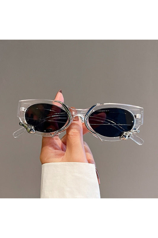 Lunettes de soleil œil de chat à motif serpent