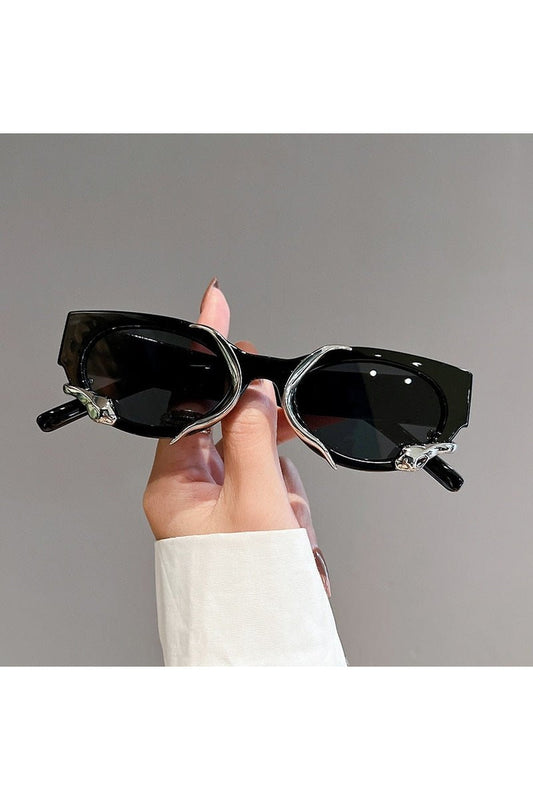 Lunettes de soleil œil de chat à motif serpent