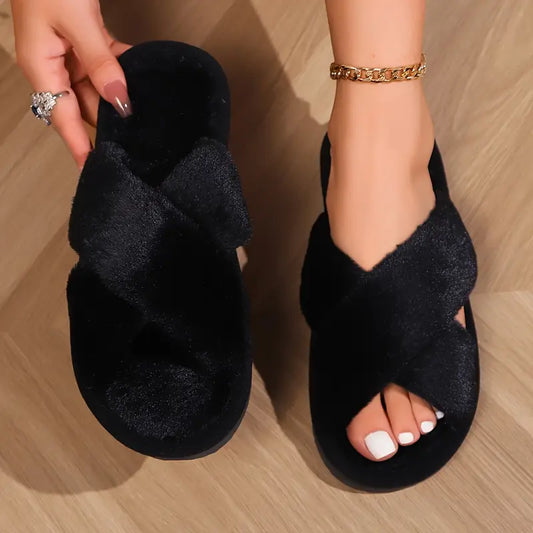 Pantoufles Fluffy Glam Velvoria™