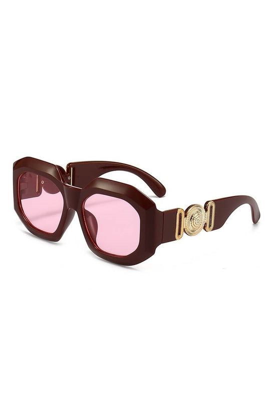 Lunettes de soleil carrées de luxe Celebrity