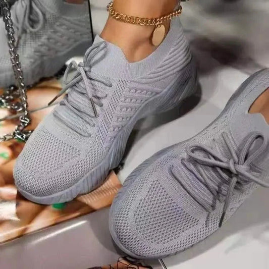 Chaussures Confortables à Lacets en Maille pour Femmes